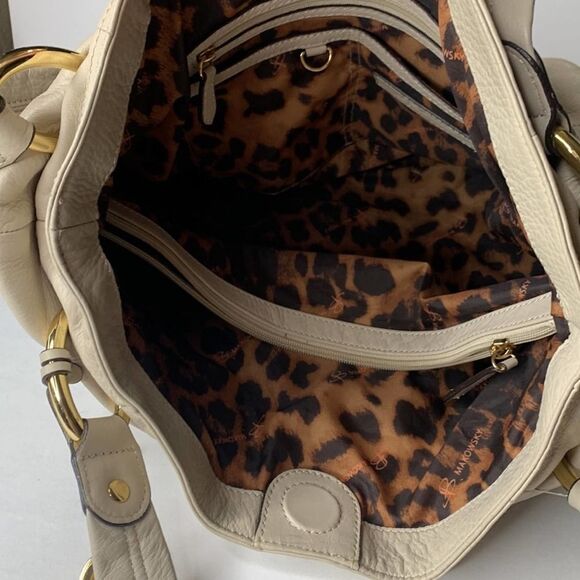 B Makowsky cream leather hobo shoulder bag - Picture 7 of 10